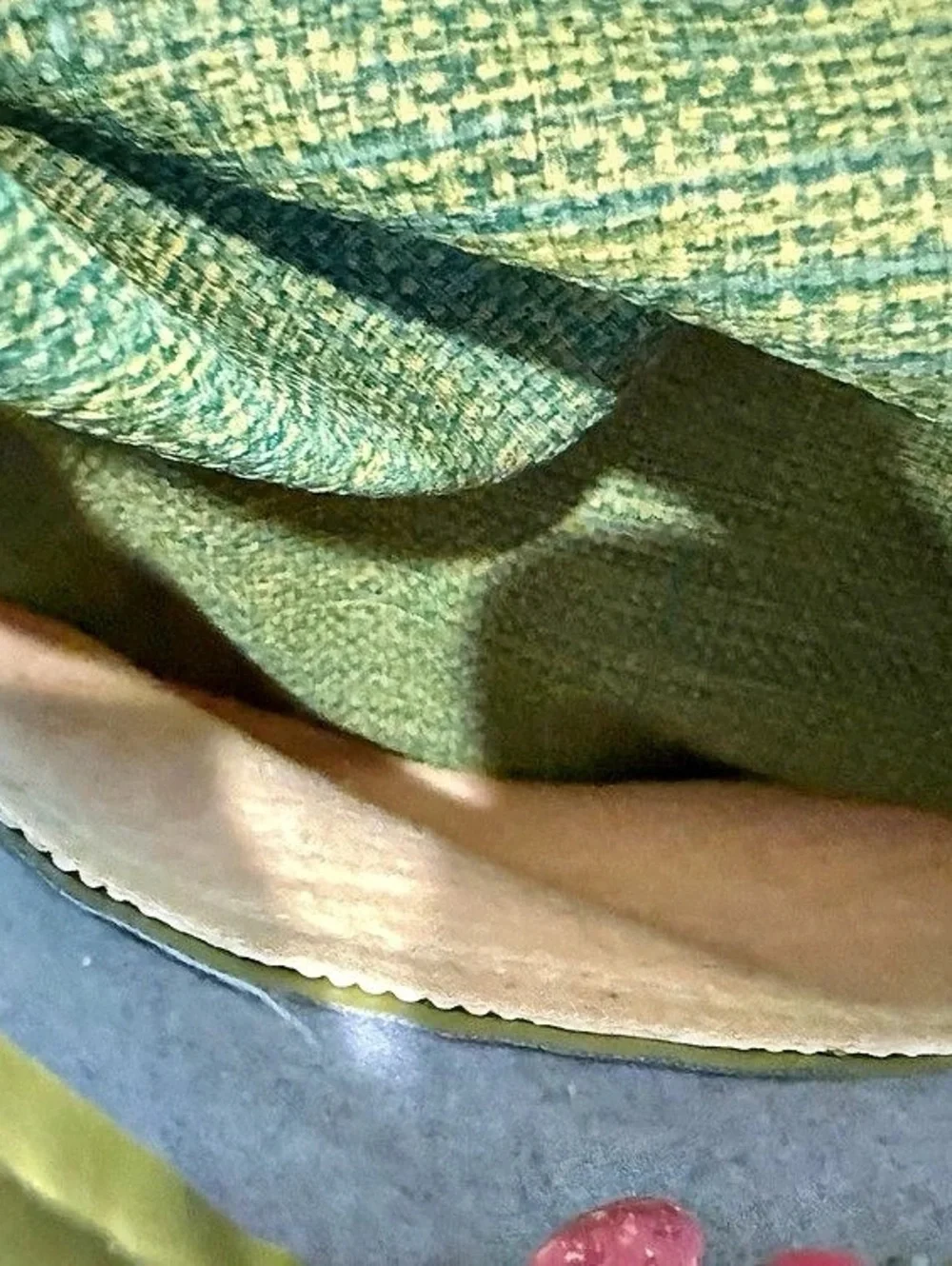Hardwear by Renee Color Block Studded Tote Green & Orange